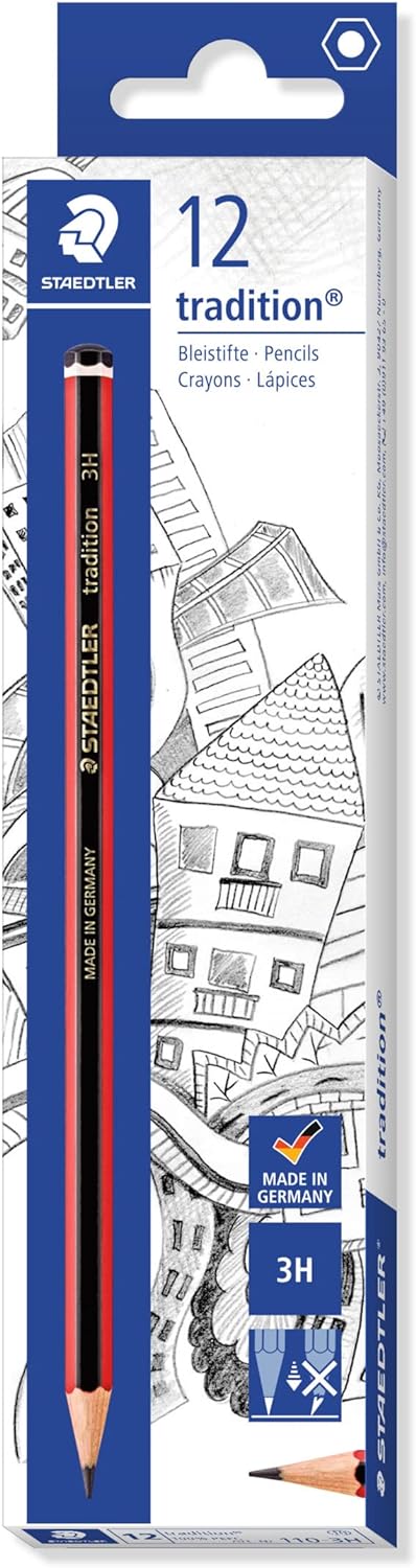 DEG Tradition Pencils, 3H  Pack of 12