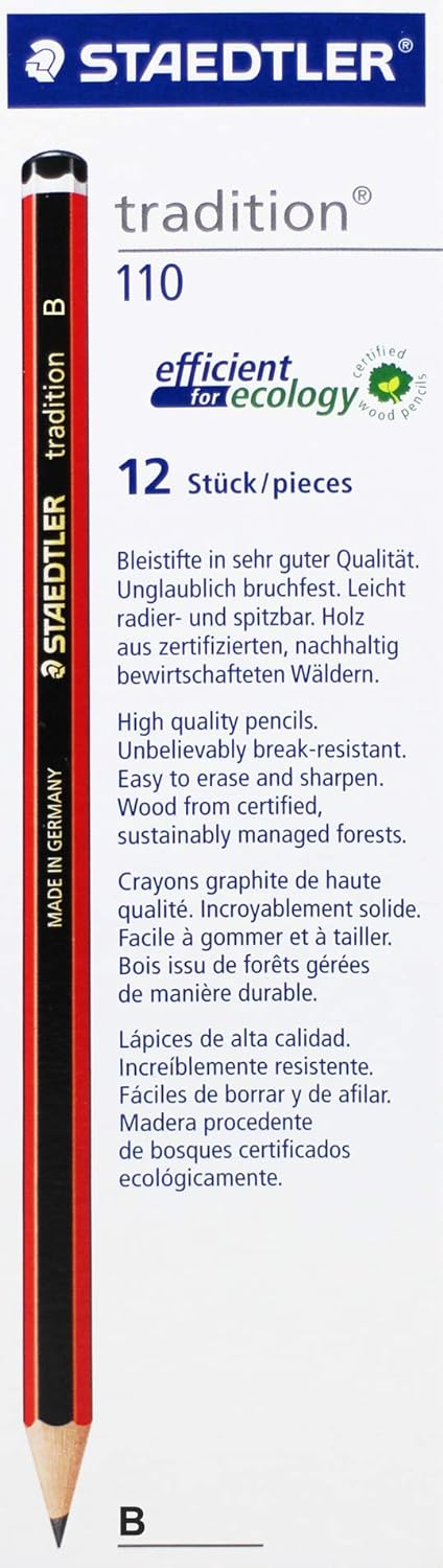 DEG Tradition Pencils, B Pack of 12