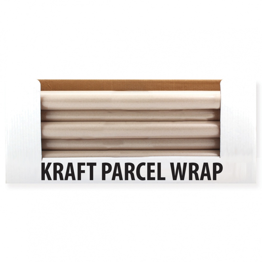 Kraft Parcel Wrap Rolls, 8mx50cm