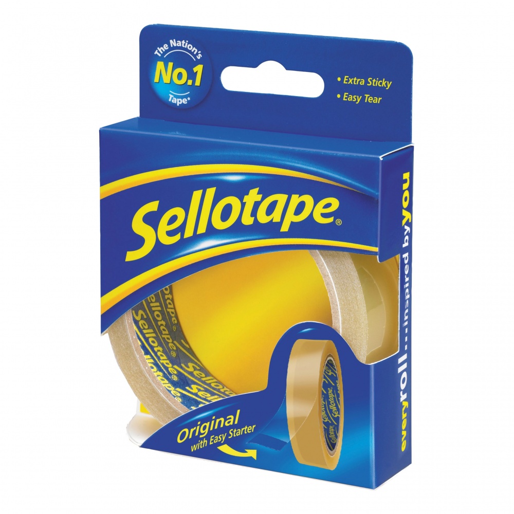 Sellotape Original, 24mmx50m in Pillow Pack