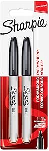 Sharpie Fine Permanent Marker Black Twin Pack