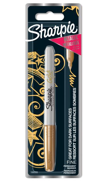 Sharpie Metallic Permanent Gold Fine Marker Carded