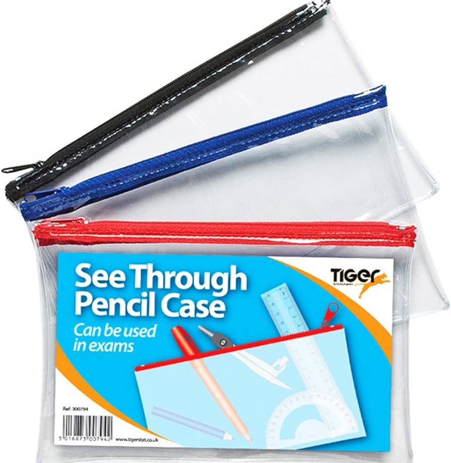 See Through Exam 200x120mm Pencil Case