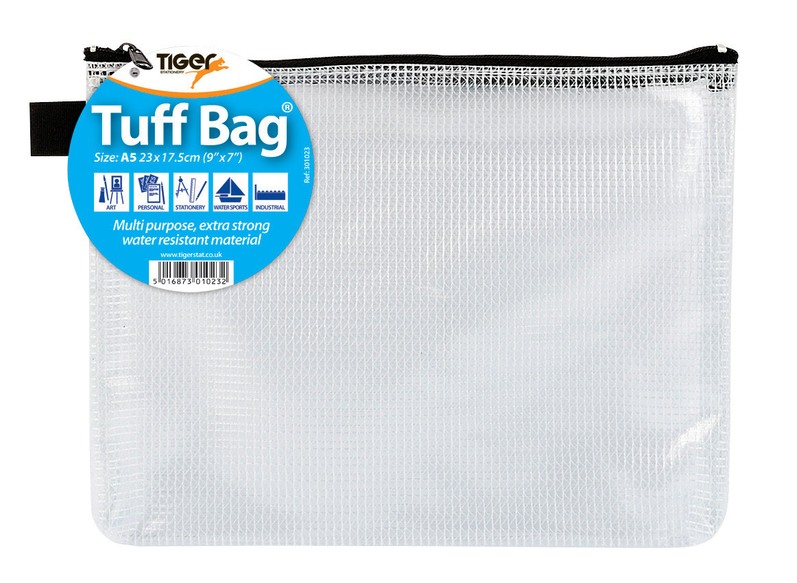 A5 Tuff Bag, Assorted Black, Red, Blue, 550 micron