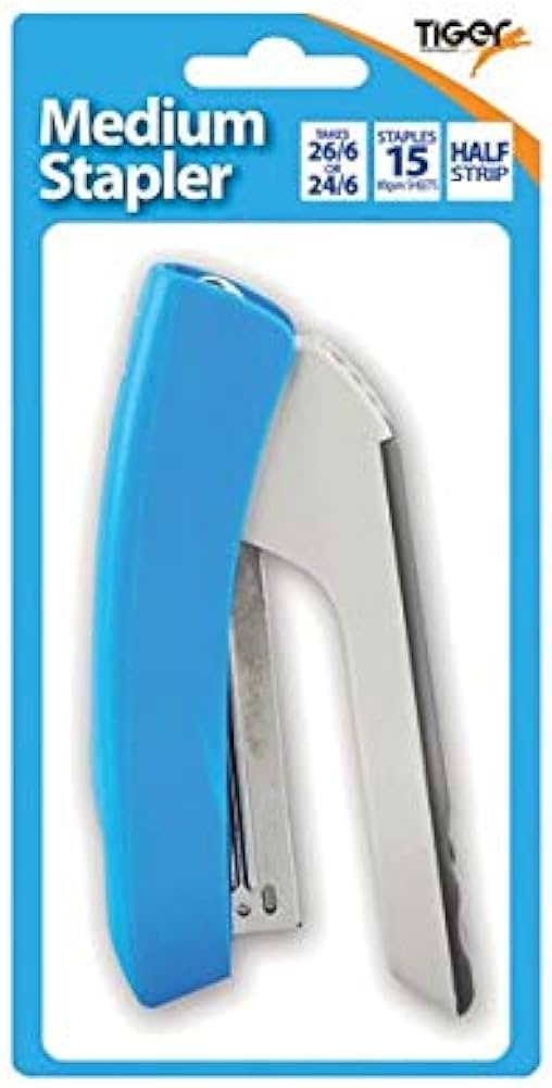 Carded Medium Half Strip 26/6 Stapler Assorted Colours