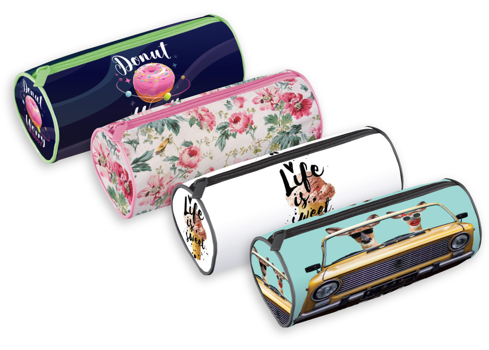 Assorted Cylinder Pencil case New design