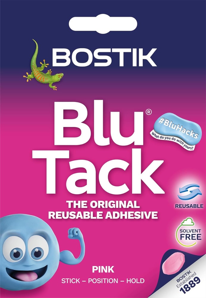 Bostik Blu Tack Pink Handy Pack 60g