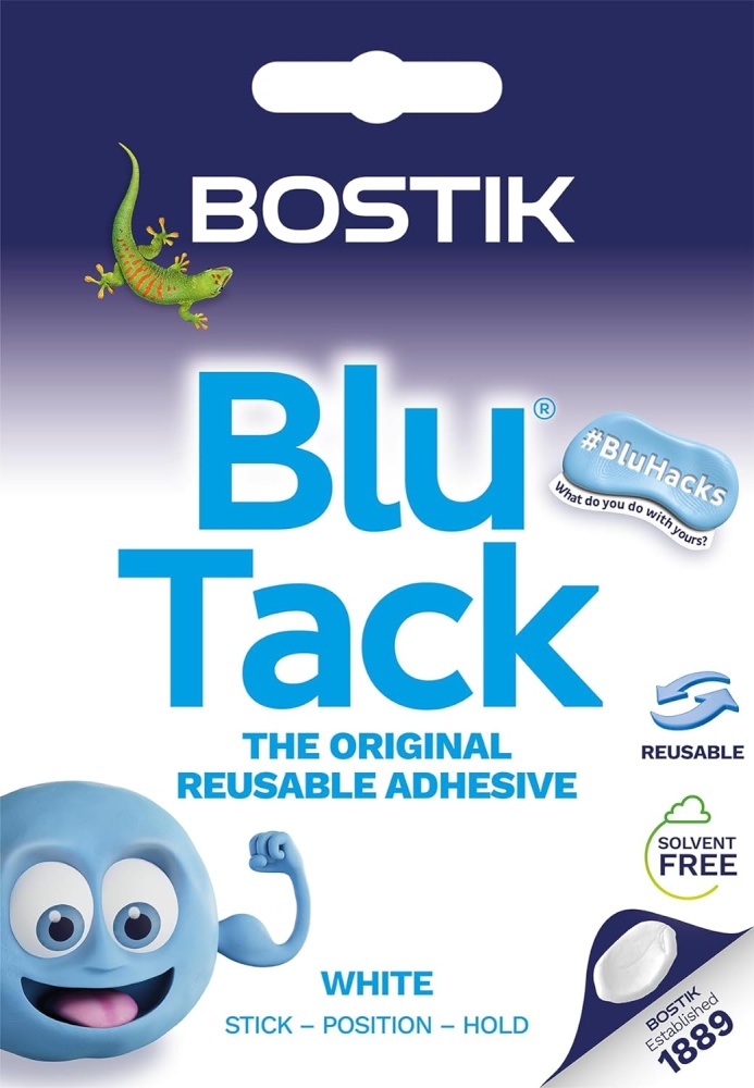 Bostik Blu Tack White Handy Pack 60g