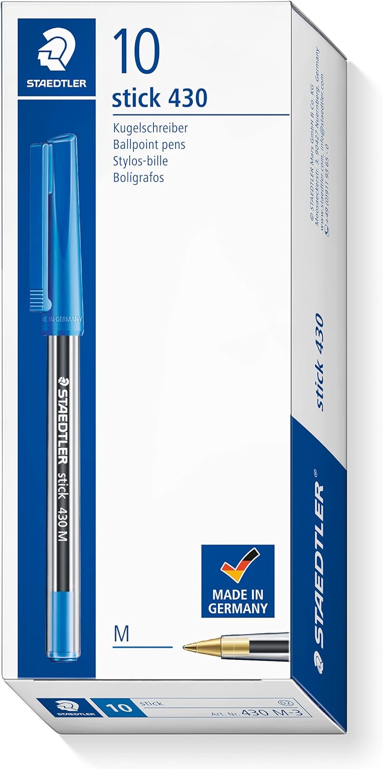 430 Stick Ball Blue Pens, Box Display Pack of 50