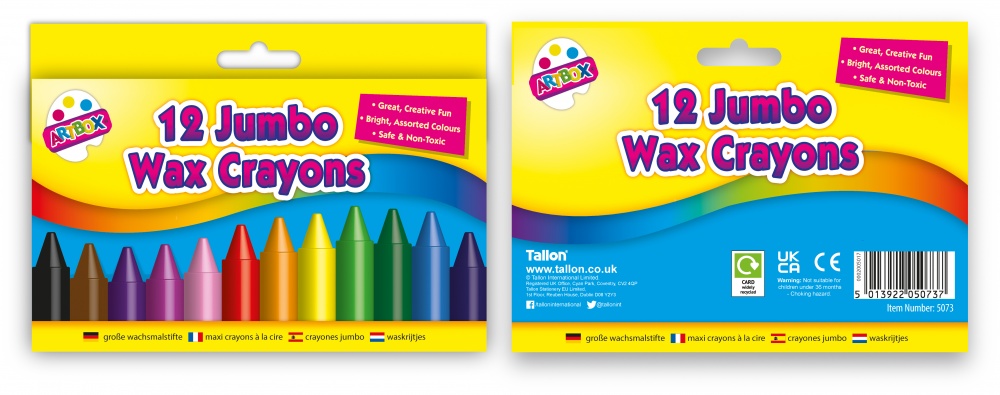 12 Jumbo Wax Crayons