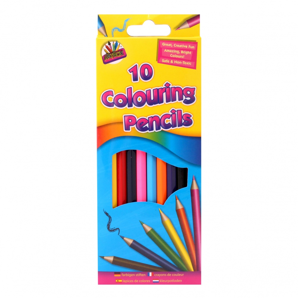 10 Full Size Colour Pencils