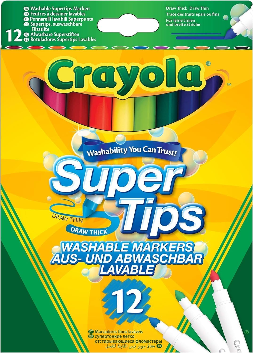 12 Crayola Bright Supertips