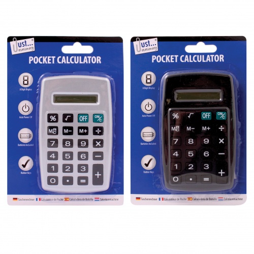 Pocket Calculator - Black & Silver 8 digit