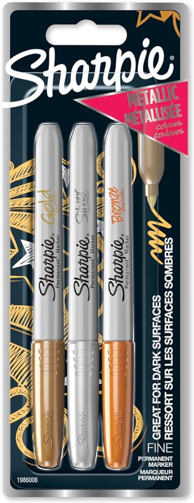 Sharpie Metallic Markers 3 Pack Assorted