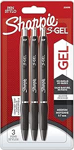 Sharpie Carded S Gel Black Pens Pack of 3