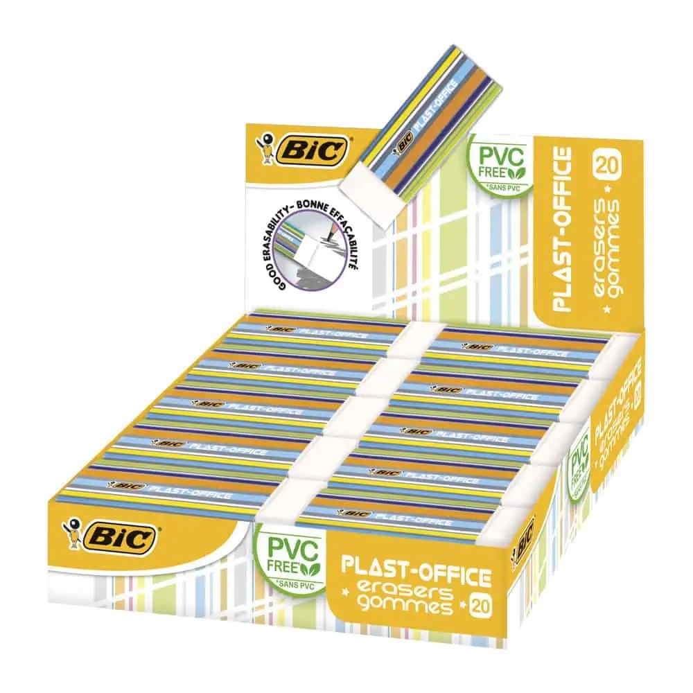 Bic Plastic Eraser Display