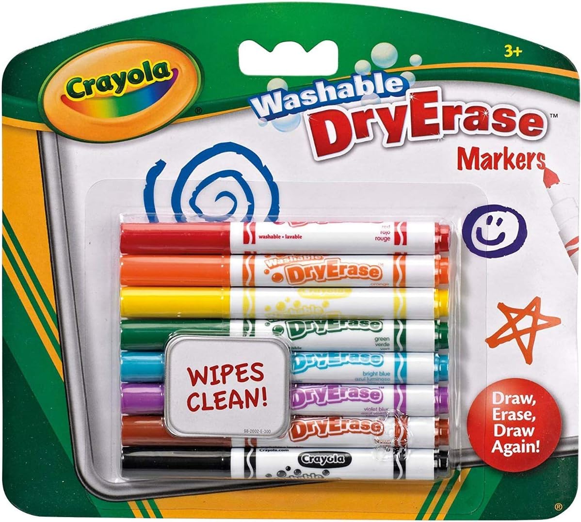 8 Crayola Washable Dry Erase Markers