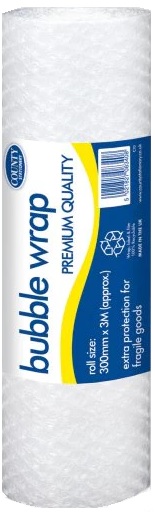 ParcelWrap Clear Bubble Wrap Roll 300mmx3M