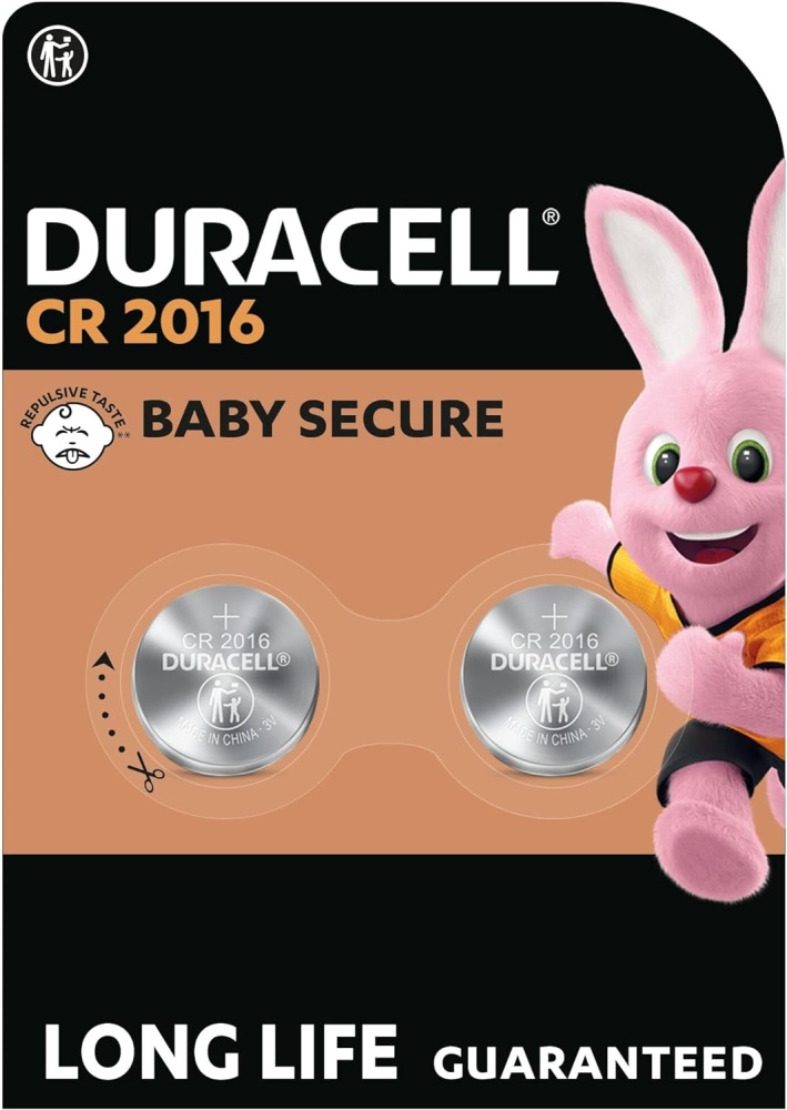 Duracell 2016 2x Lithium 3V Carded Batteries