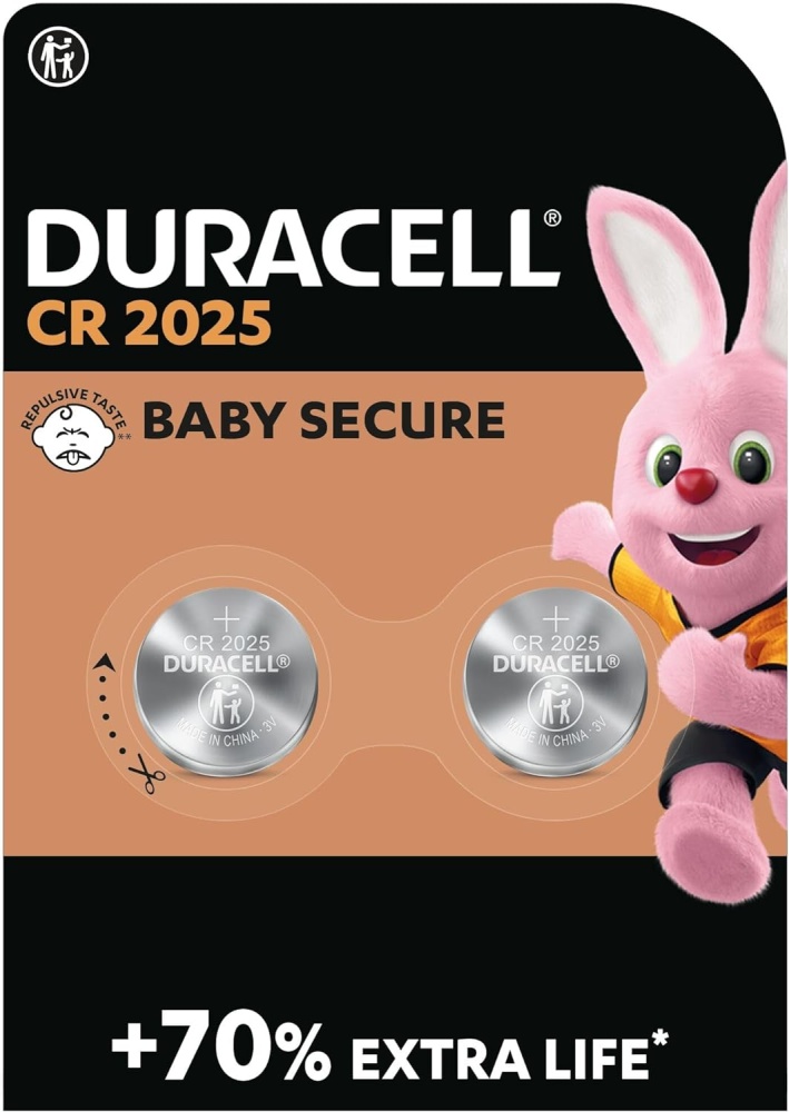 Duracell 2025 2x Lithium 3V Carded Batteries