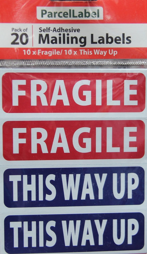 ParcelLabel Mailing Labels (20)  Fragilex10; This Way Upx10