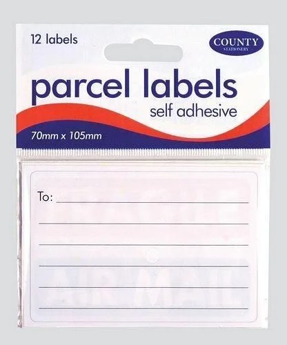 ParcelLabel 12 Self Adhesive Parcel Labels 70x105mm