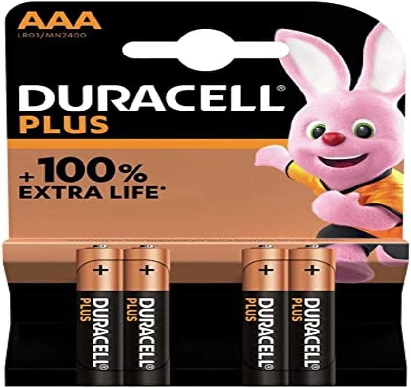 Duracell Plus AAA 4x Carded Batteries