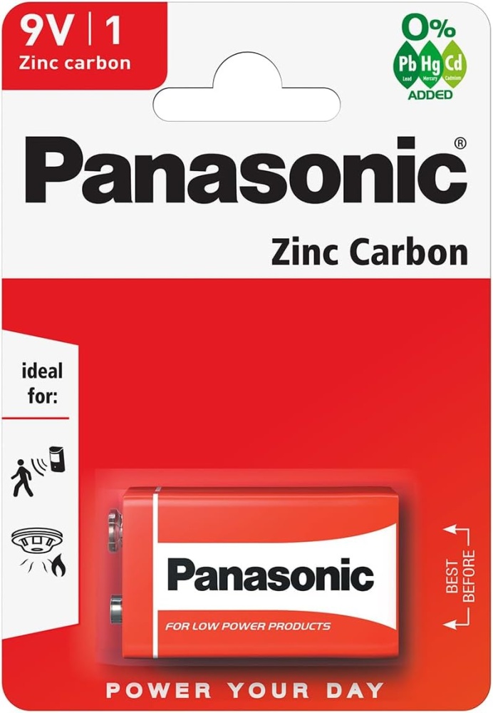 Panasonic Zinc 9V 1c Carded Battery