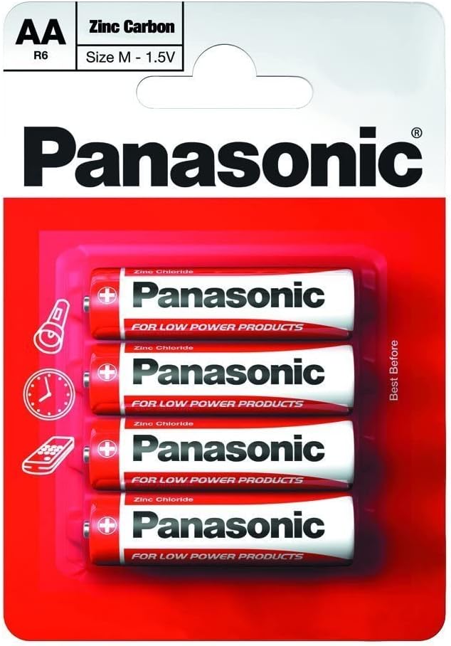 Panasonic Zinc AA 4x Carded Batteries