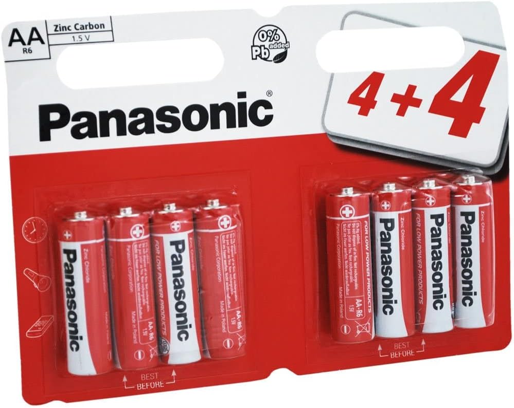 Panasonic Zinc Batteries AA 8x Special Offer