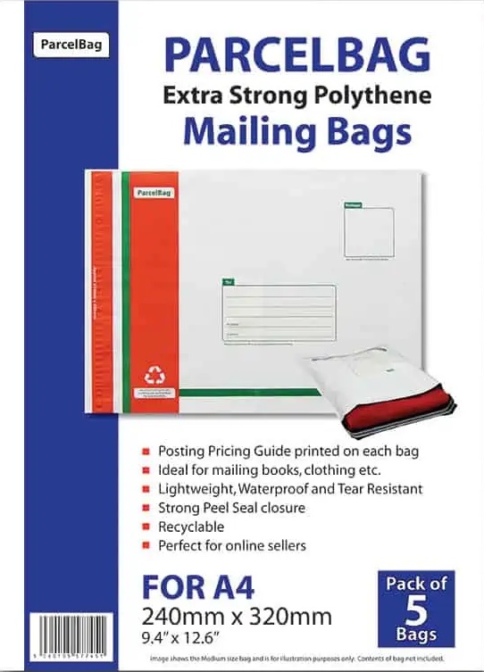 Parcel Bag, Medium, 240mmx320mm, 5's (Large Letter)