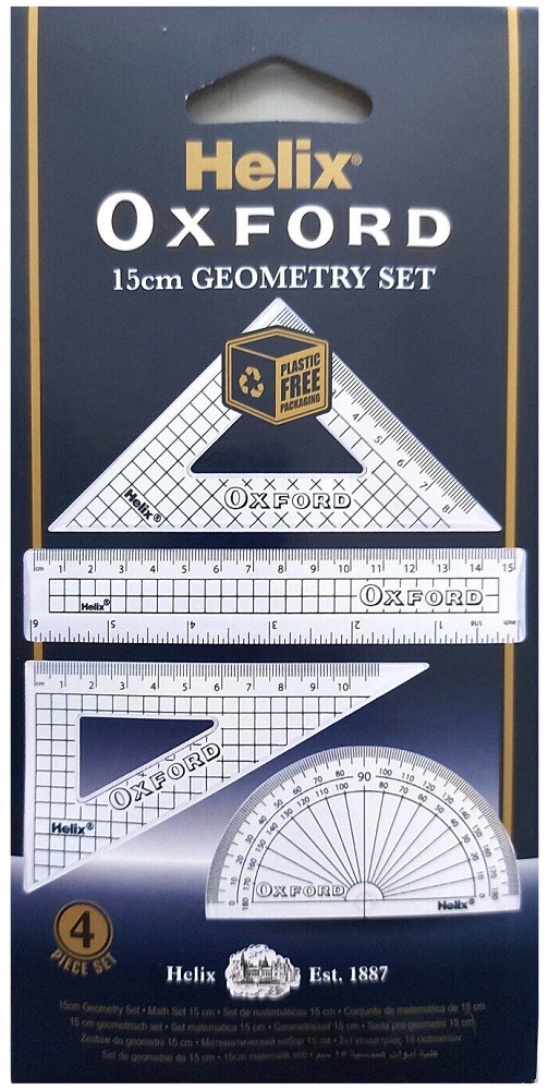 15cm Helix Oxford Geometry Set, 4 Piece