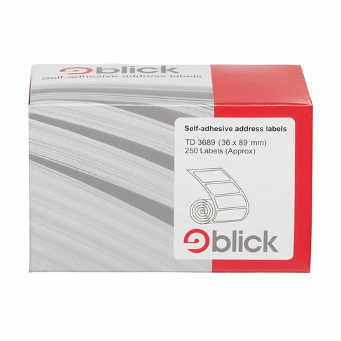 Blick 120 Self Adhesive Address Labels, White, 50 x 102mm