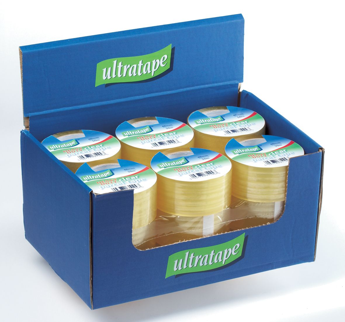 Ultratape HD Clear Packaging Tape, 48mmx50m in CDU, 50 micron