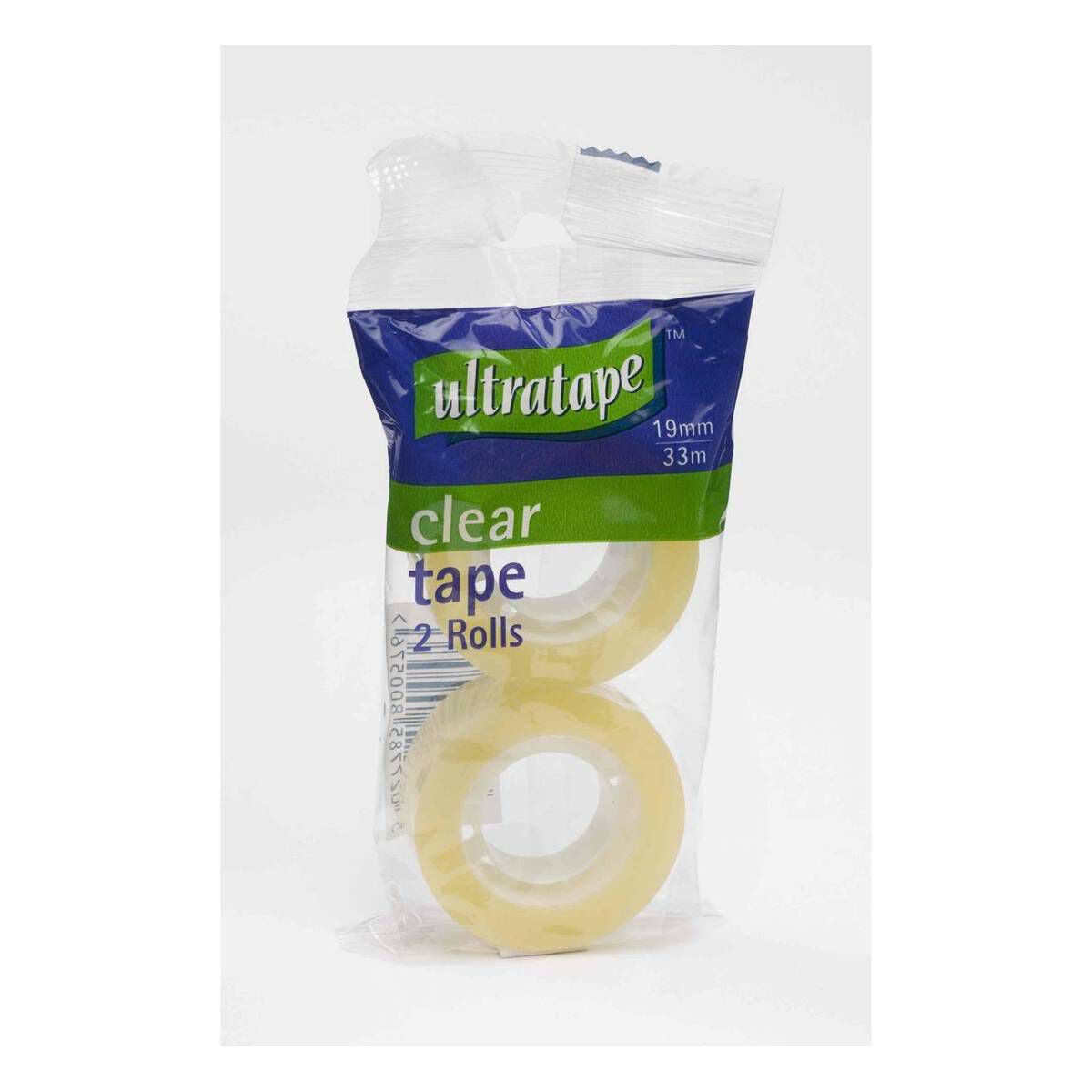 Ultratape Twin Pack Clear Tape Rolls, 19mmx33m