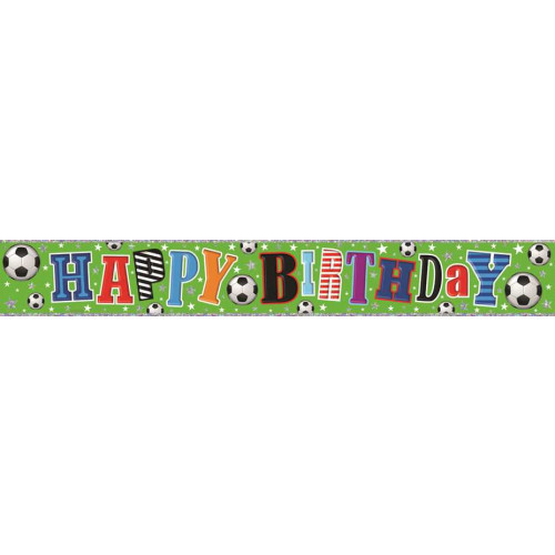 Holographic Party Banners, Happy Birthday